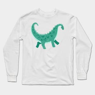 Cute Hand Painted Dinosaur Long Sleeve T-Shirt